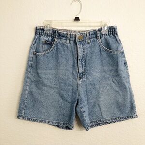 Lee Women's Medium Blue Elastic Waist Denim Shorts